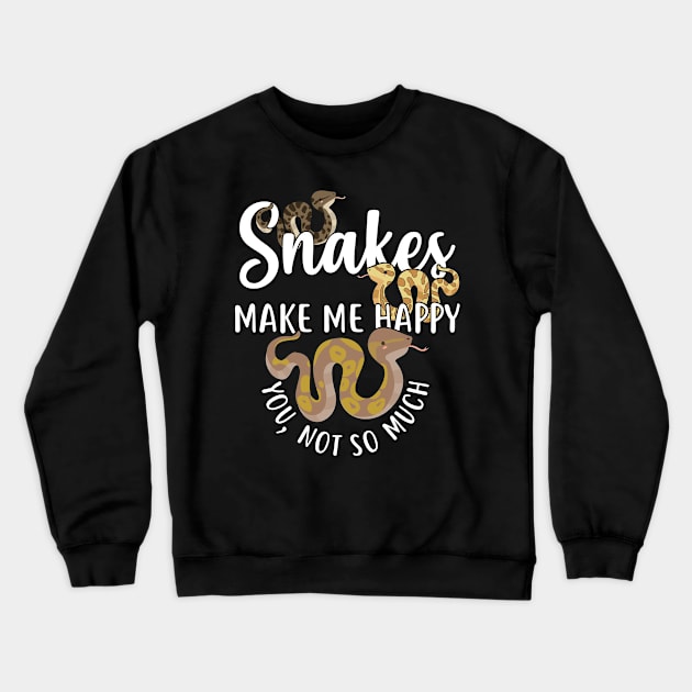 Snakes Make Me Happy Python Crewneck Sweatshirt by Psitta